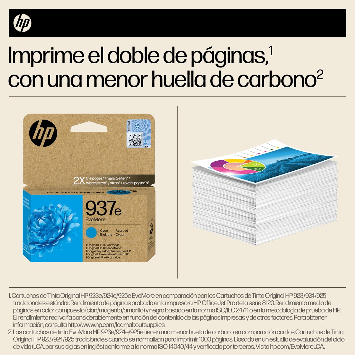 Cartucho de tinta original HP EvoMore 937e cian (4S6W6NE) 7