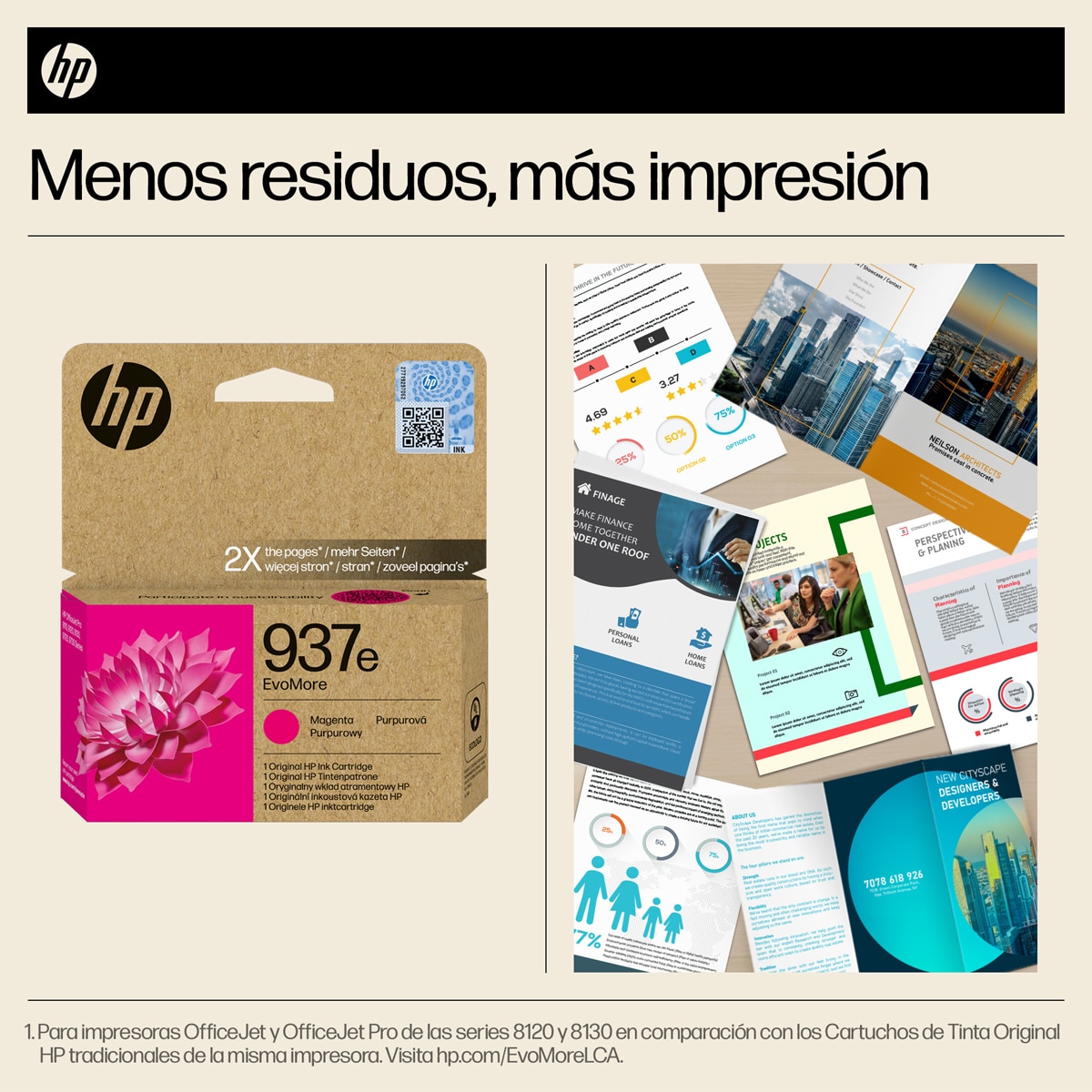 Cartucho de tinta original HP EvoMore 937e magenta (4S6W7NE) 2