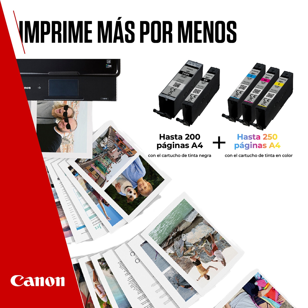 Pack de 5 cartuchos Canon PGI-580 negro/CLI-581 multicolor (2078C007) 5