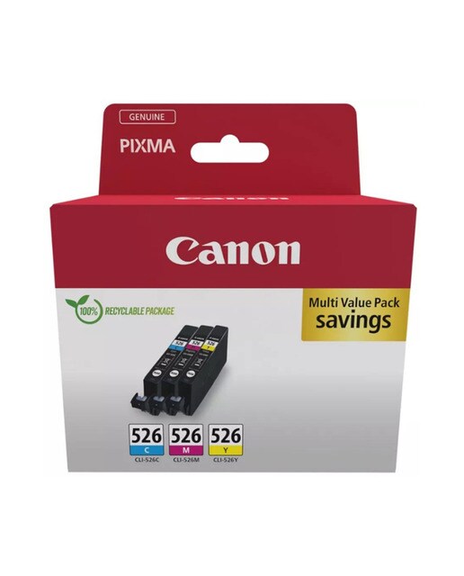 Imagen 0 de Pack de Cartuchos de tinta original Canon CLI-526 tricolor (4541B018)