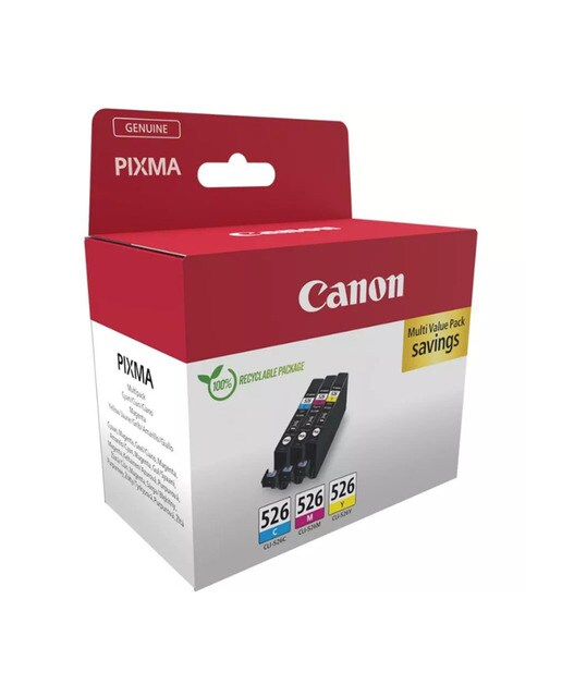 Pack de Cartuchos de tinta original Canon CLI-526 tricolor (4541B018) Tri-Color-2
