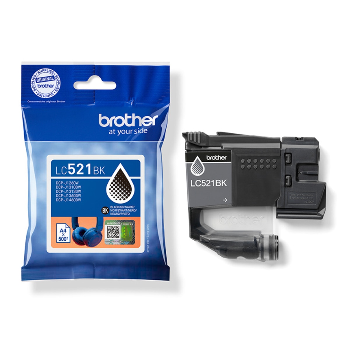 Cartucho de tinta original Brother LC521BK negro 2