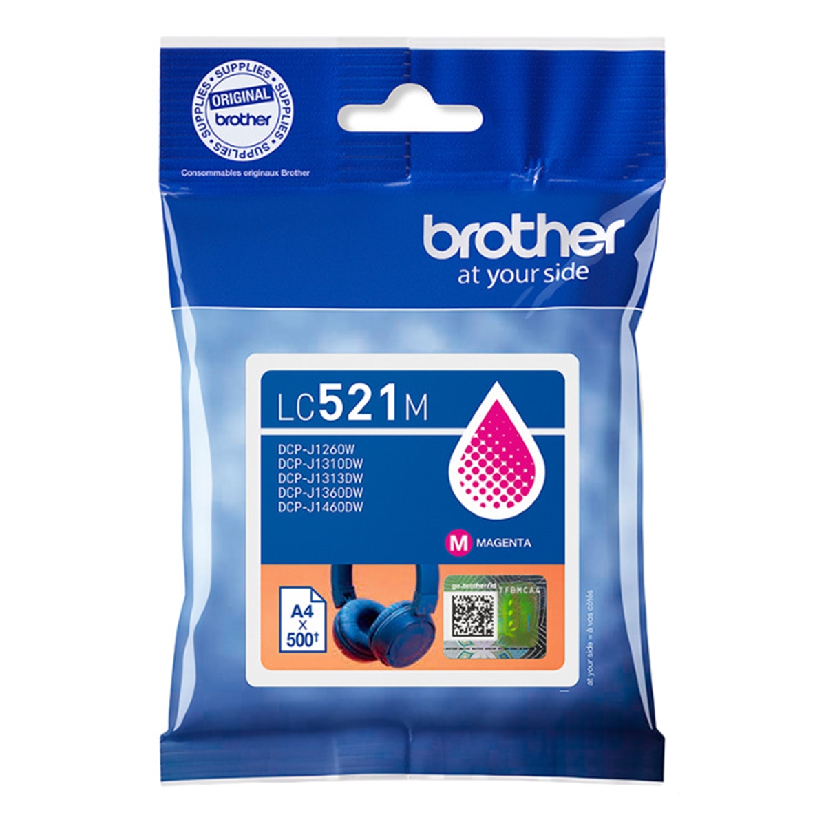 Cartucho de tinta original Brother LC521M magenta 1