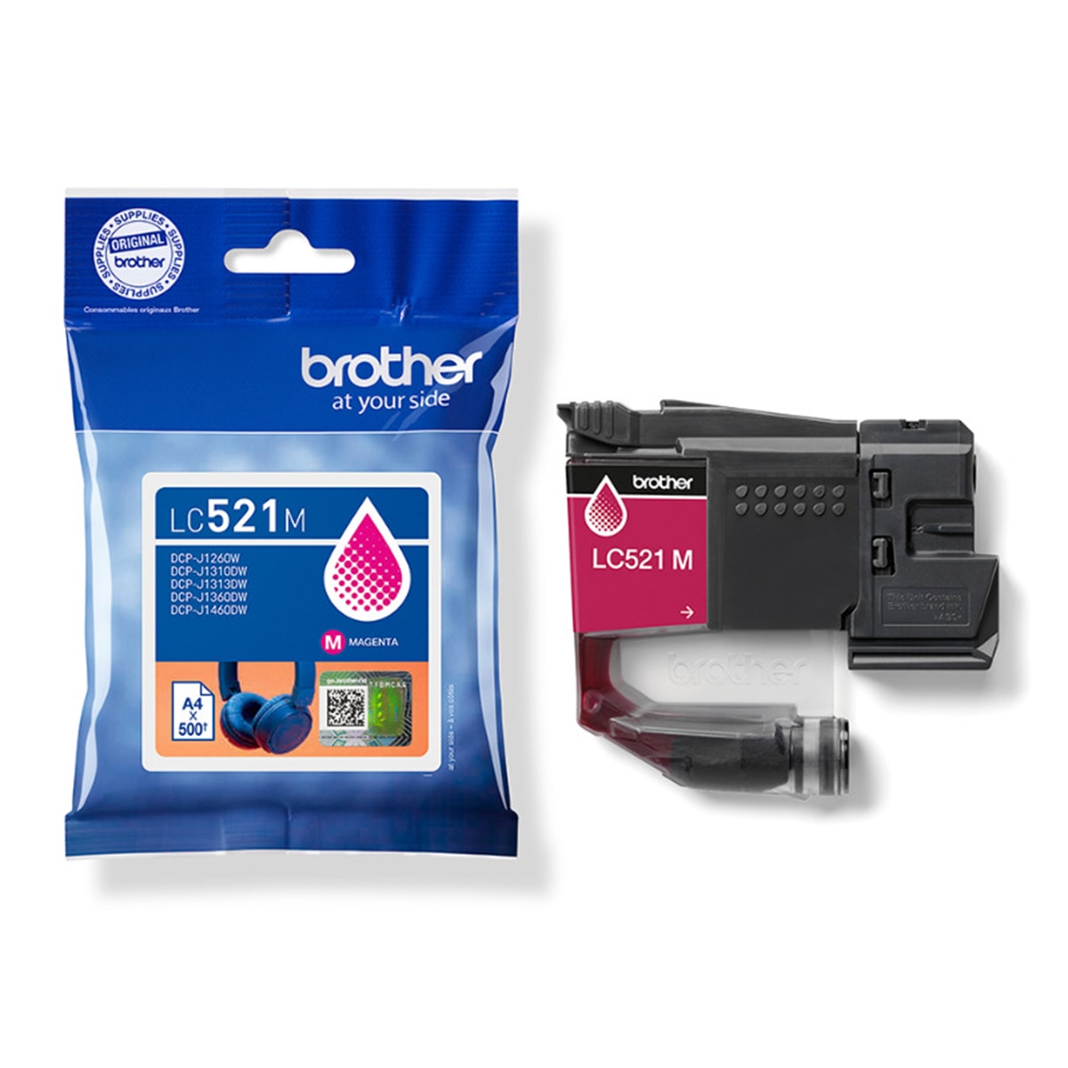 Cartucho de tinta original Brother LC521M magenta 2