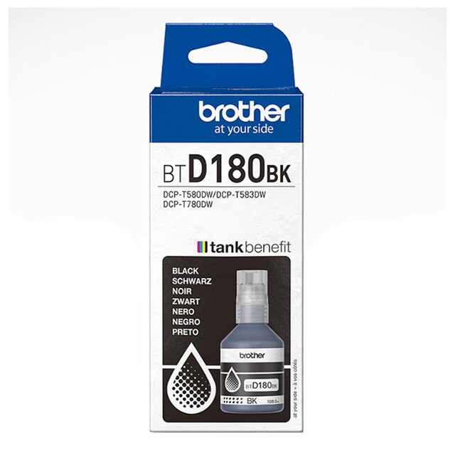 Imagen 0 de Botella de tinta original Brother BTD180BK negro