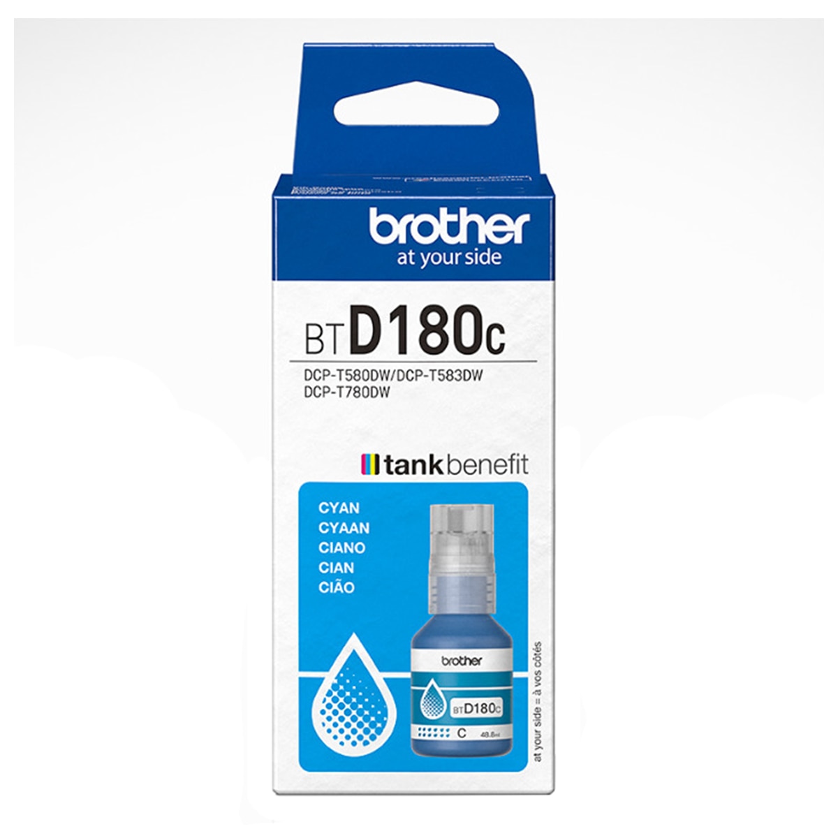 Imagen 0 de Botella de tinta original Brother BTD180C cian