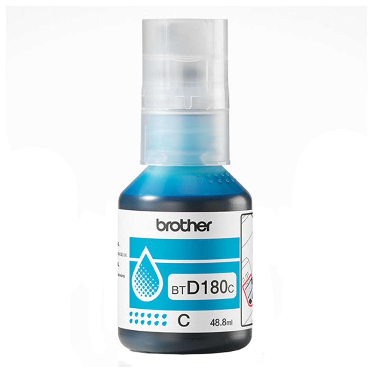 Botella de tinta original Brother BTD180C cian 2