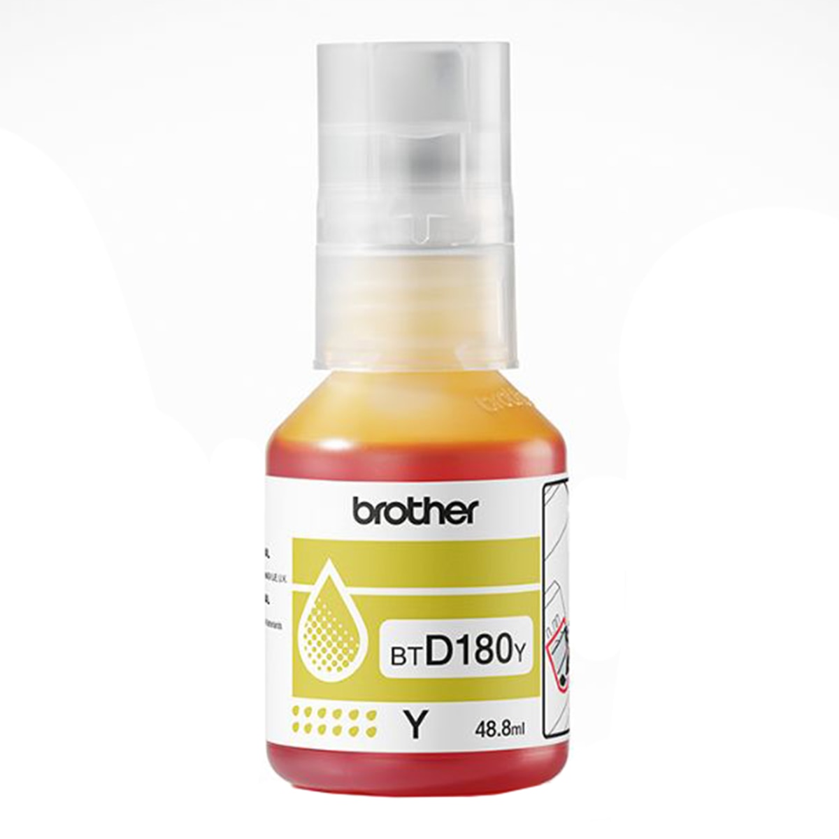 Botella de tinta original Brother BTD180Y amarillo 2