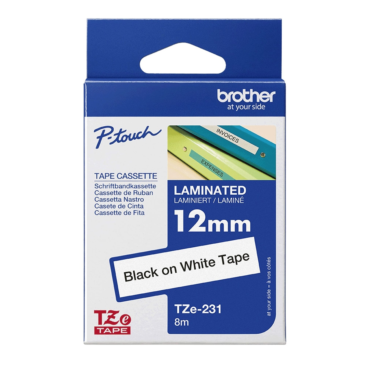 Imagen 0 de Cinta laminada Brother TZe231 para rotuladoras electrónicas
