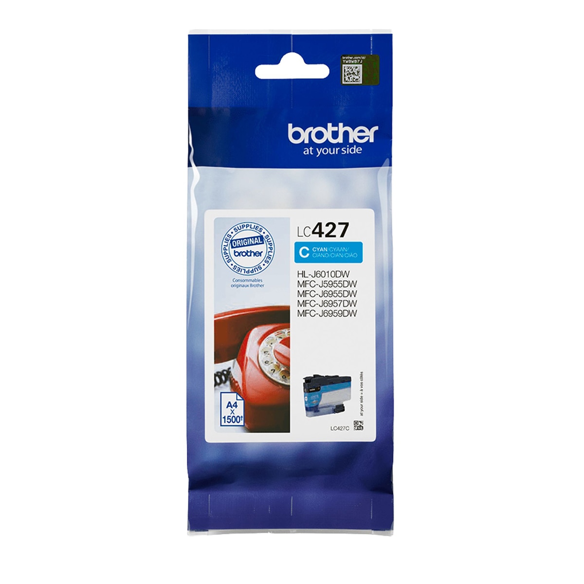 Imagen 0 de Cartucho de tinta original Brother LC427C cian