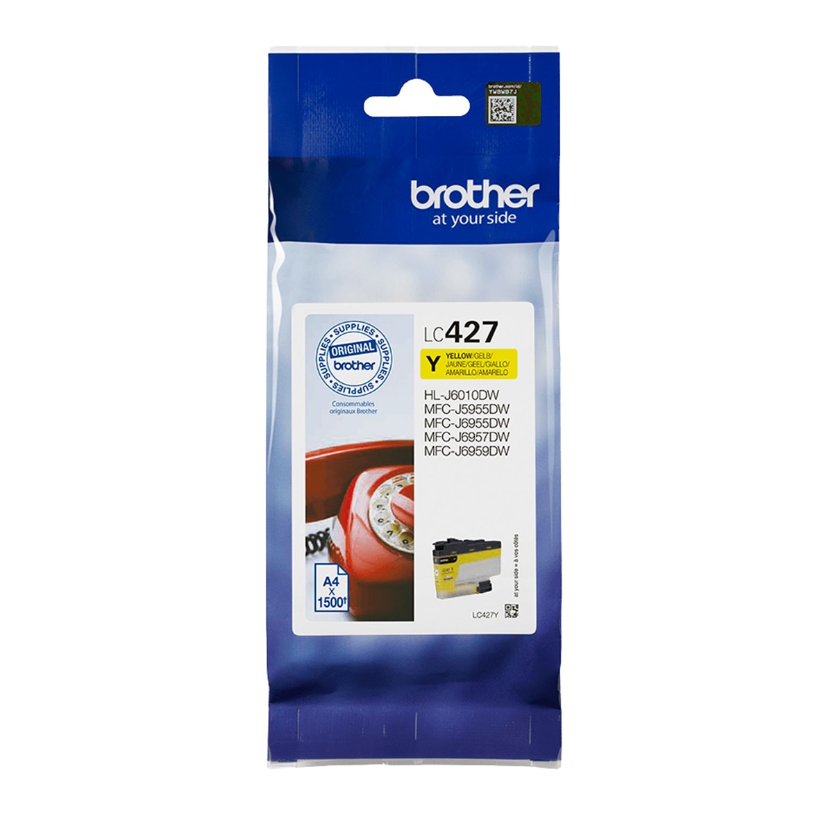 Imagen 0 de Cartucho de tinta original Brother LC427Y amarillo