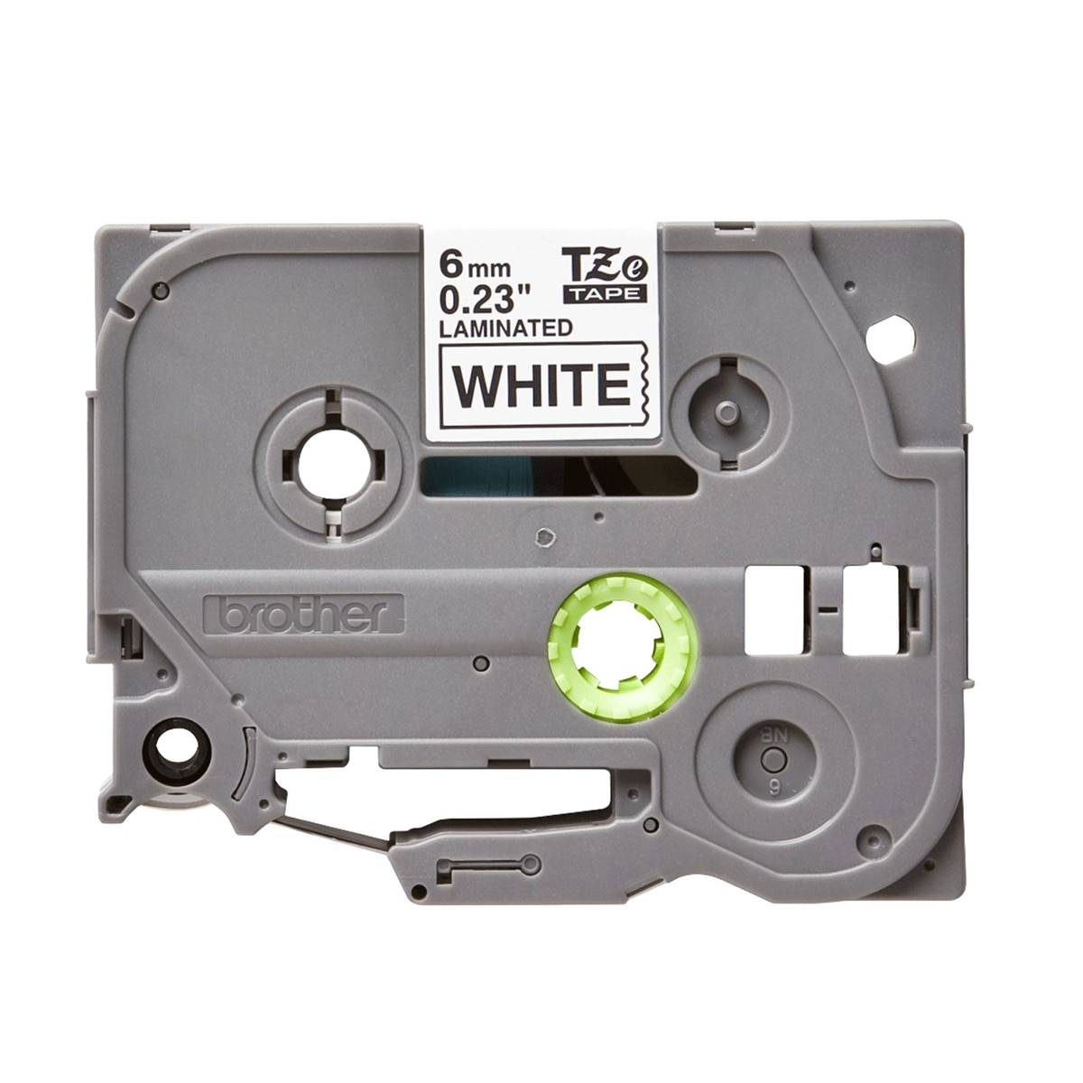 Cinta laminada Brother TZe211 para rotuladoras electrónicas Blanco-2
