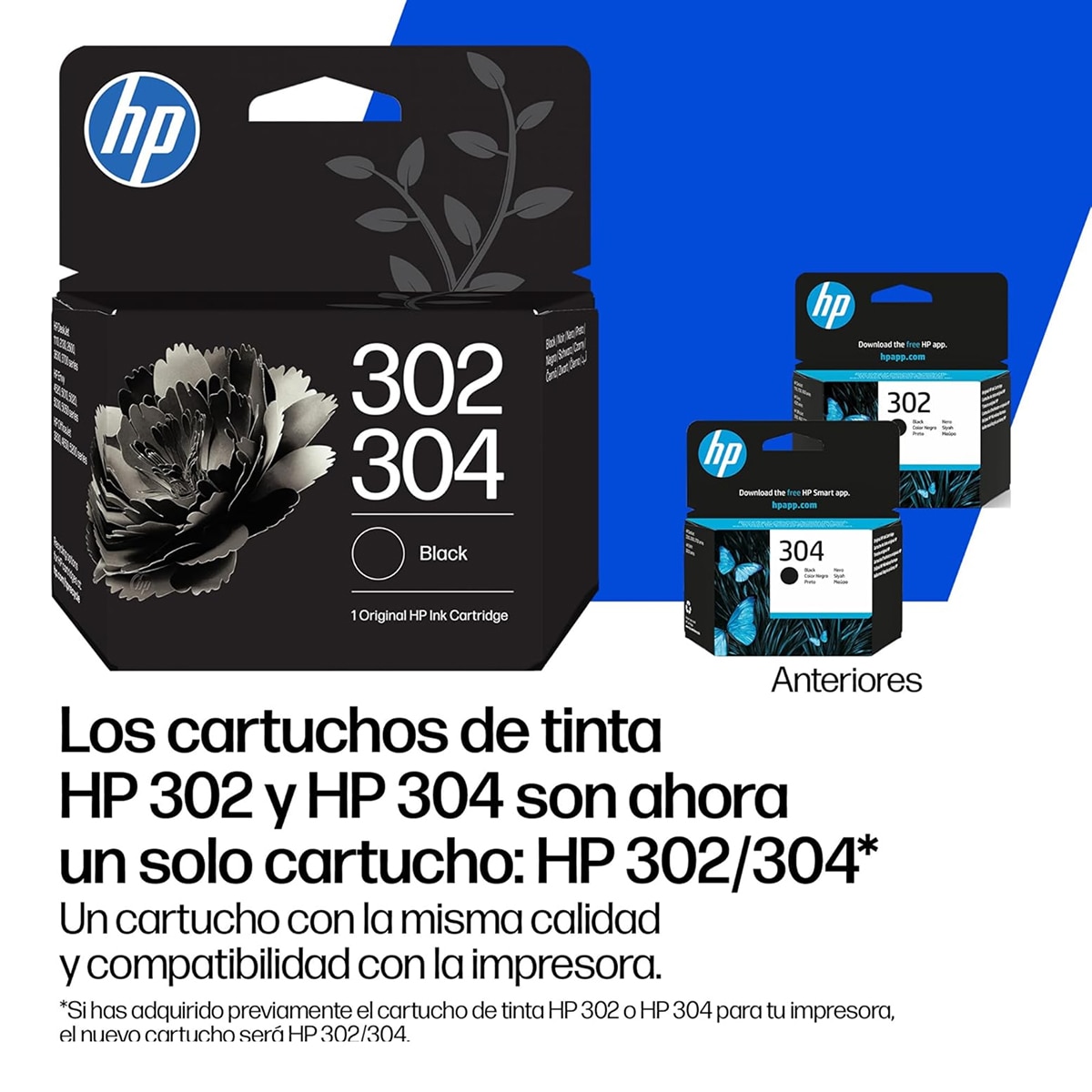 Cartucho de tinta original HP 302/304 negro 2