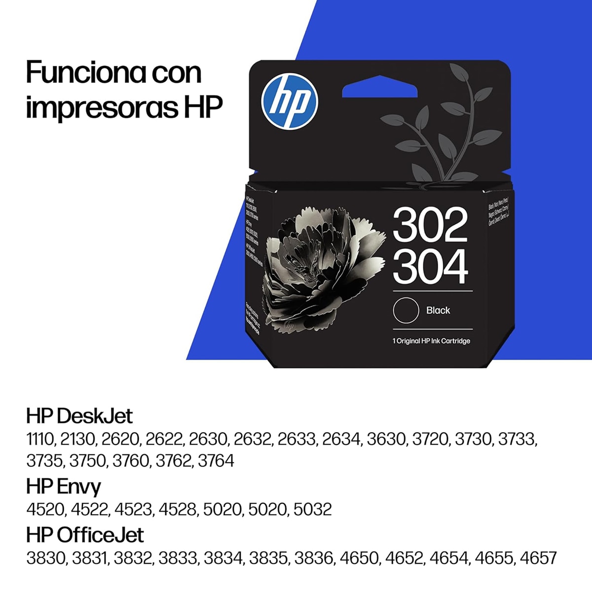 Cartucho de tinta original HP 302/304 negro 3