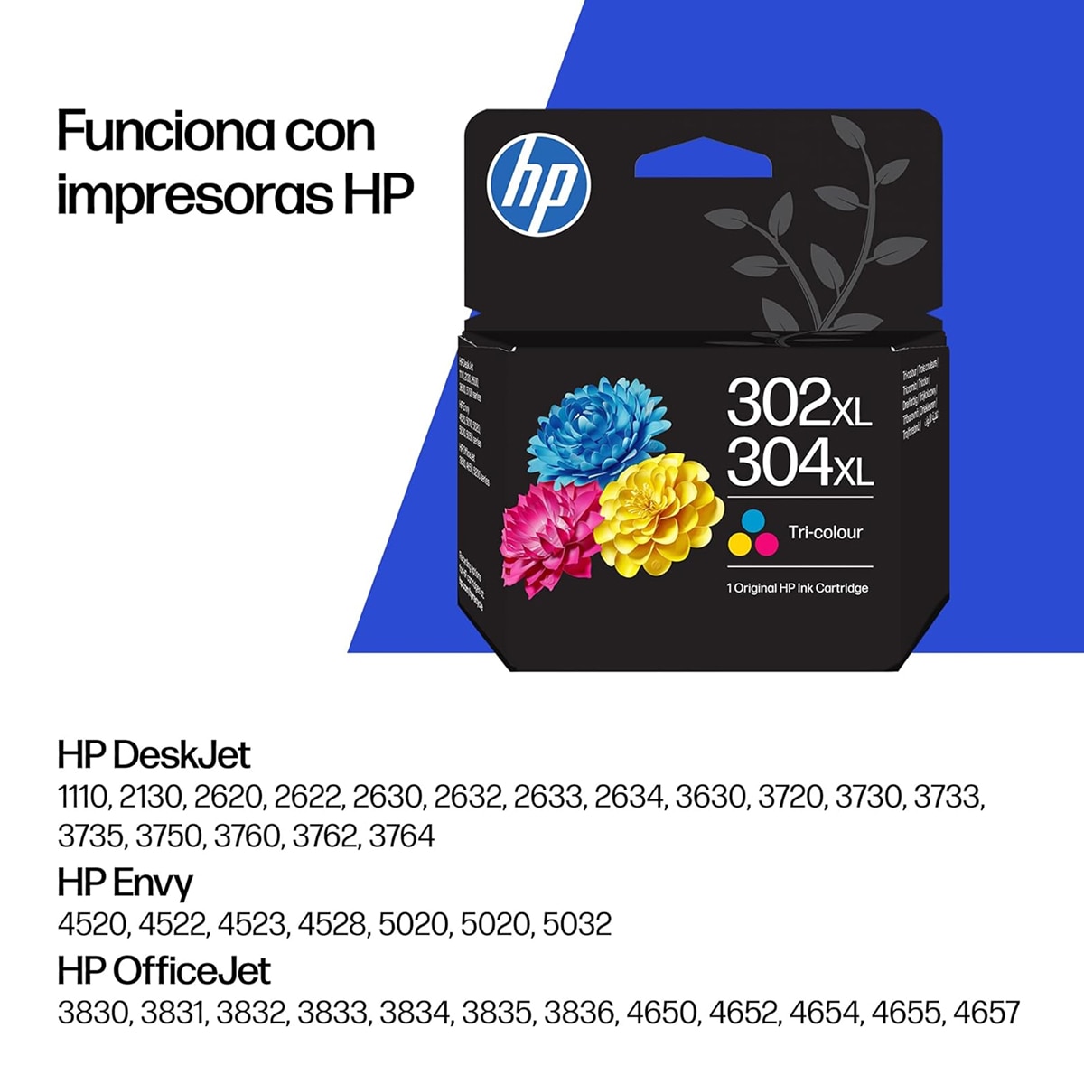 Cartucho de tinta original HP 302XL/304XL negro 3