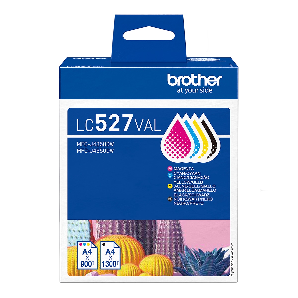 Pack de 4 cartuchos originales Brother LC527 multicolor (LC527VAL) 2