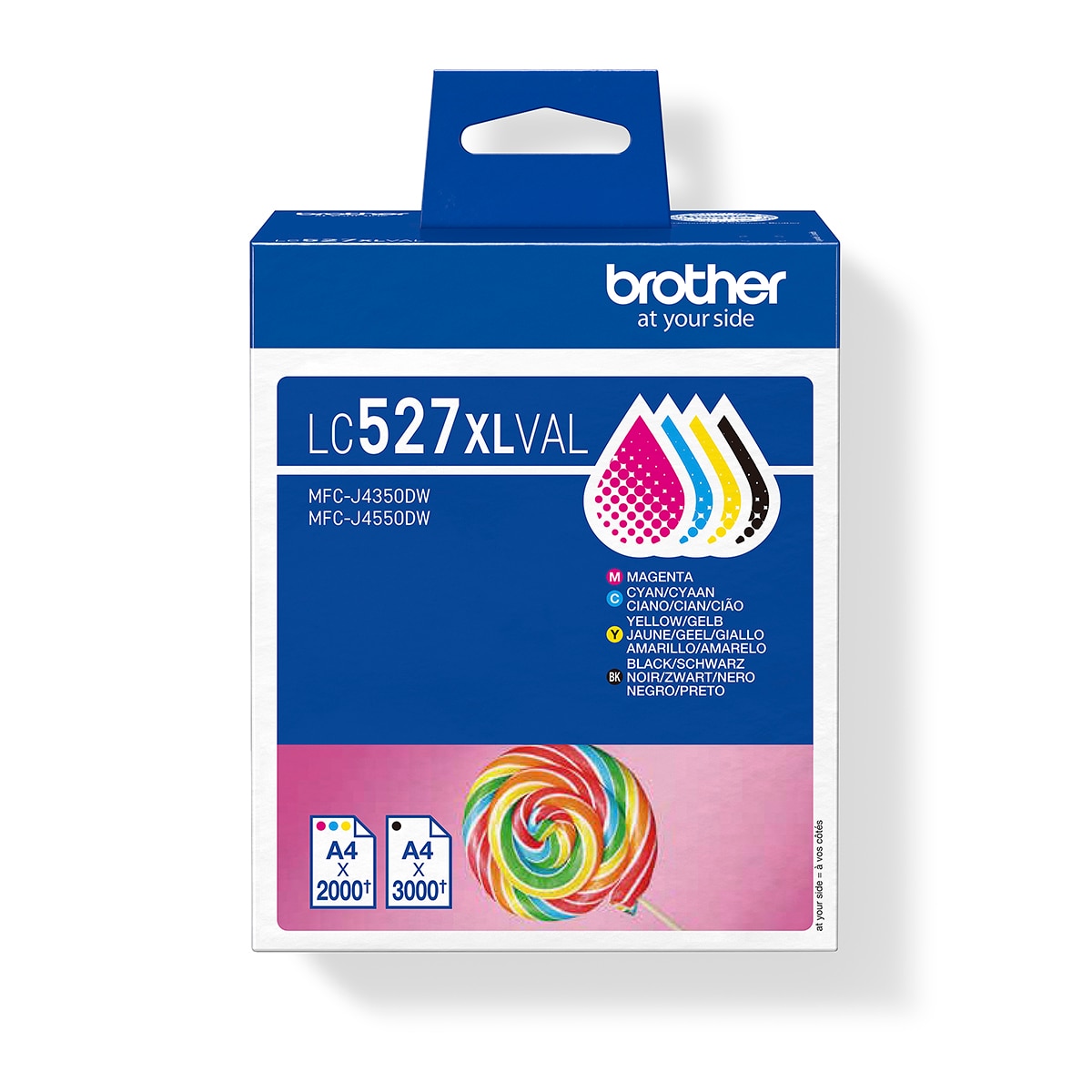 Pack XL de 4 cartuchos originales Brother LC527 multicolor (LC527XLVAL) 2