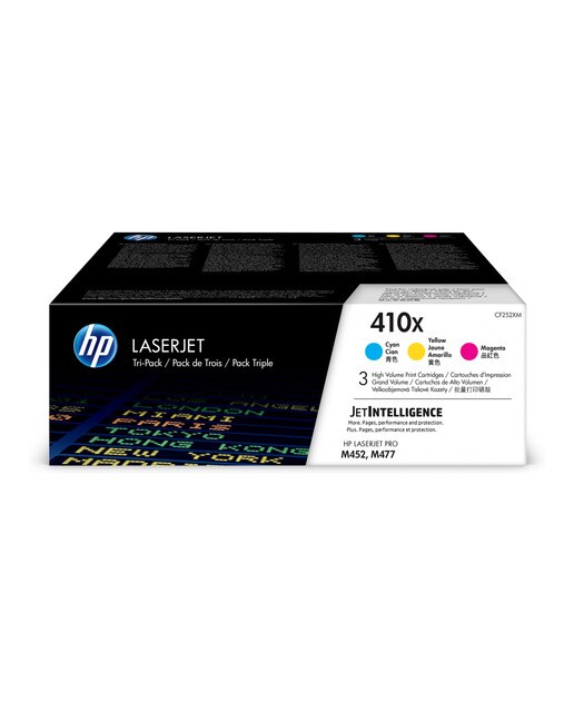 Pack de 3 tóner originales HP LaserJet 410X tricolor Alta Capacidad (CF252XM) 1