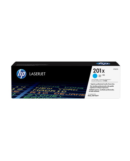 Tóner original LaserJet HP 201X cian CF401X) 1