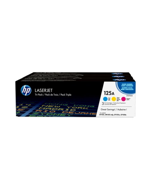 Pack de 3 tóner originales HP LaserJet 125A Tricolor (CF373AM) 1