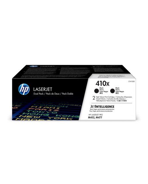 Pack de 2 tóner originales HP LaserJet 410X negro (CF410XD) 1