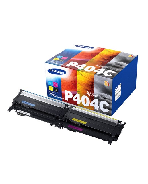 Imagen 0 de Pack de 4 tóner Samsung CLT-P404C negro + tricolor (SU365A)