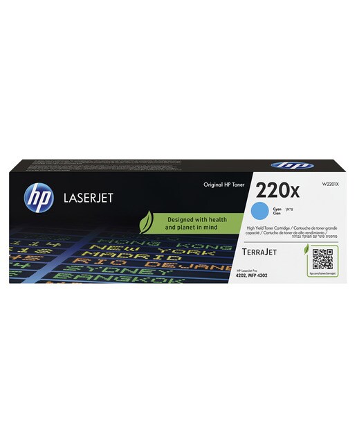 Tóner original HP LaserJet 220X Alta Capacidad cian (W2201X) 1