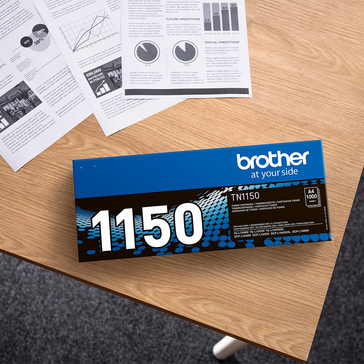 Tóner original Brother TN1150 negro 3