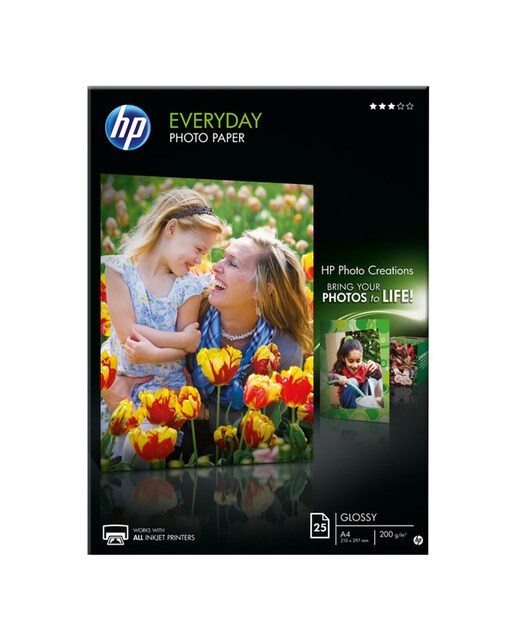 Imagen 0 de Papel fotográfico HP A4 200g 25 hojas
