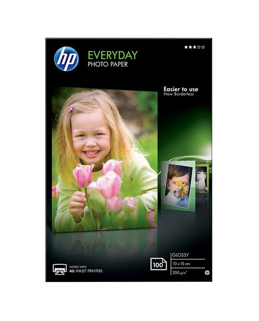 Imagen 0 de Papel fotográfico brillante HP Everyday 10 x 15 cm 200g 100 hojas