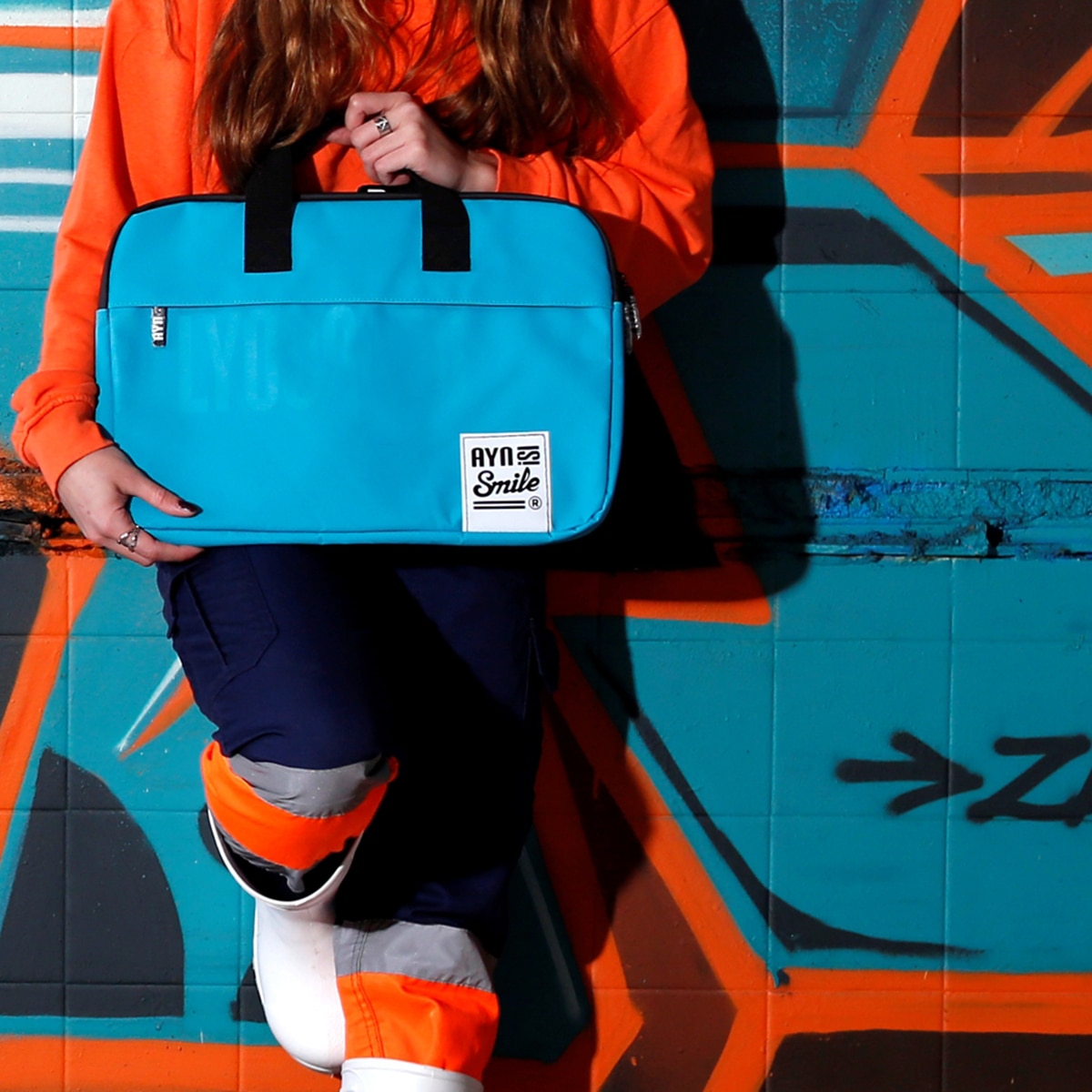Maletín impermeable Smile Akira azul para portátiles hasta 16" Azul-6
