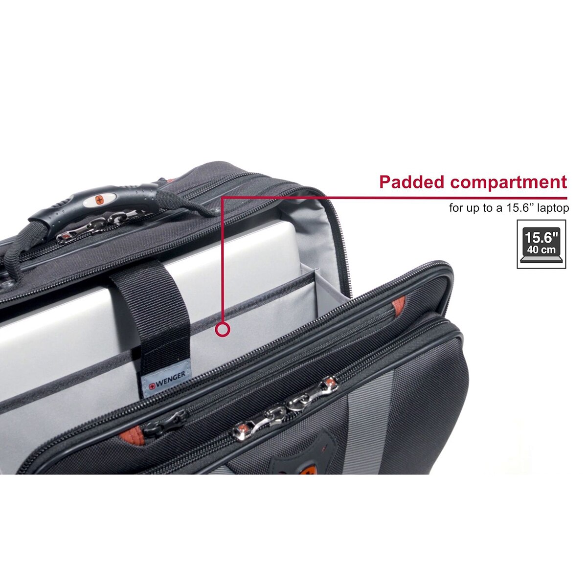 Trolley con ruedas Wenger Granada negro para portátiles de 15,6" Negro-8
