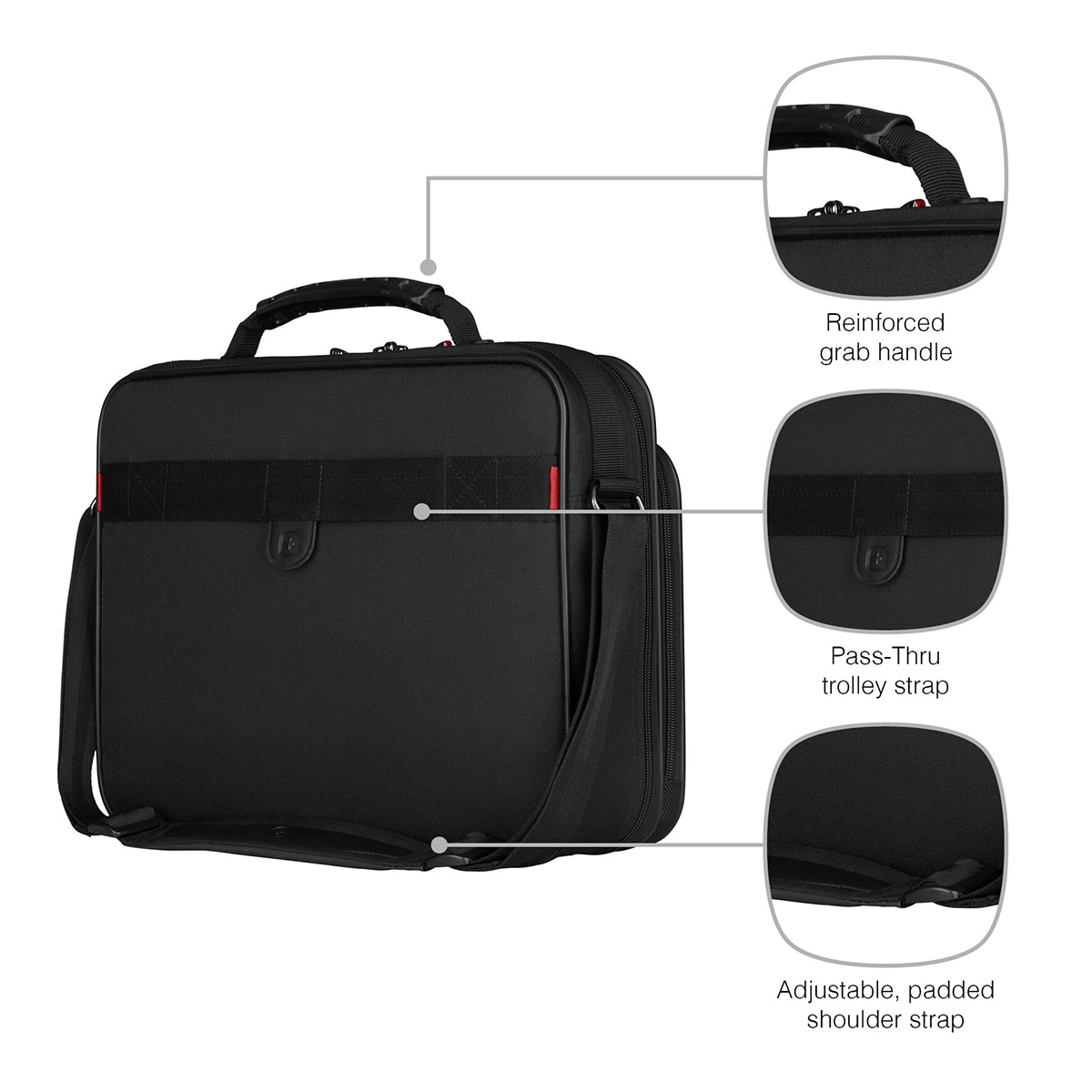 Maletín Wenger Legacy negro para portátiles de 16" Negro-11