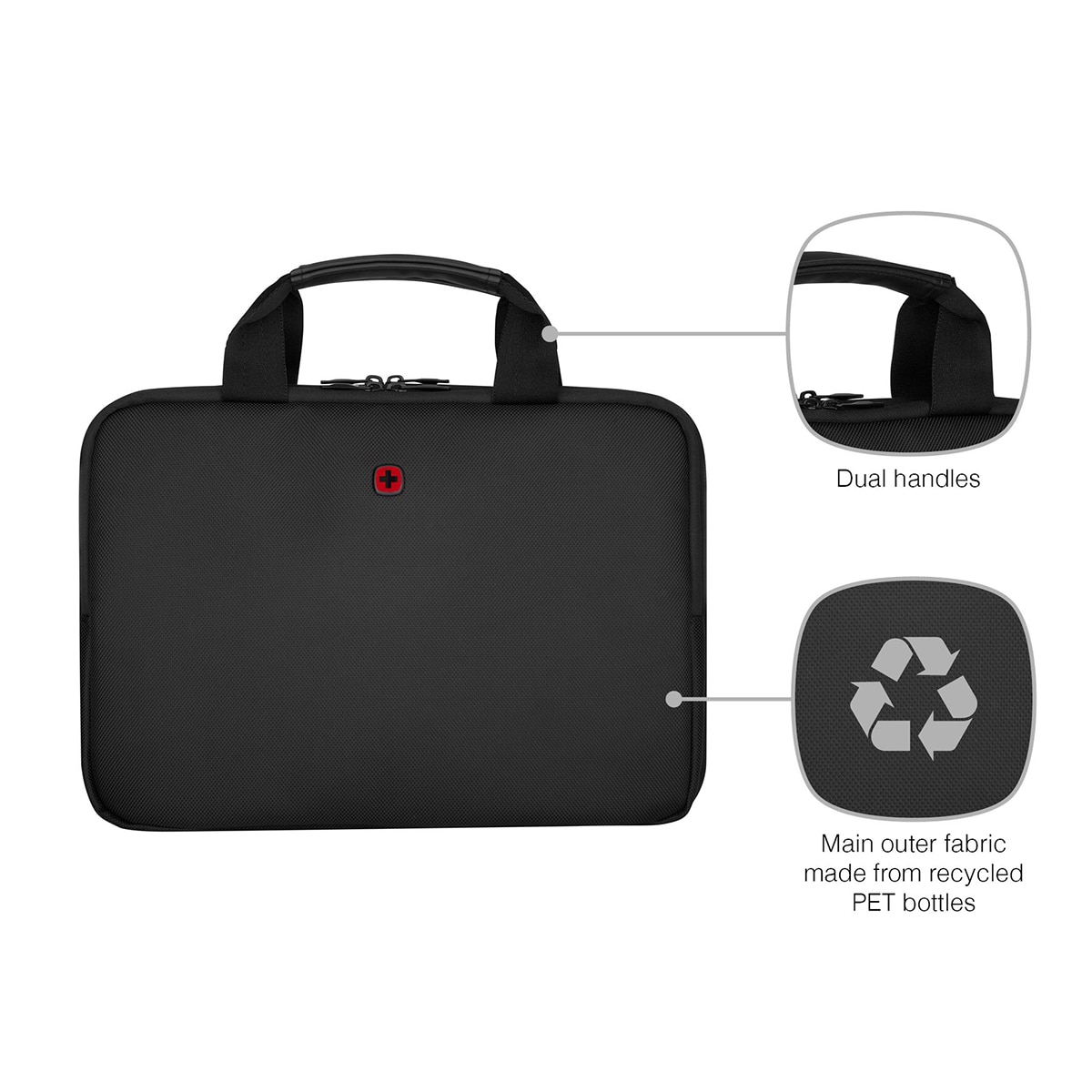 Maletín Wenger Guyde negro para portátiles de 14" Negro-8