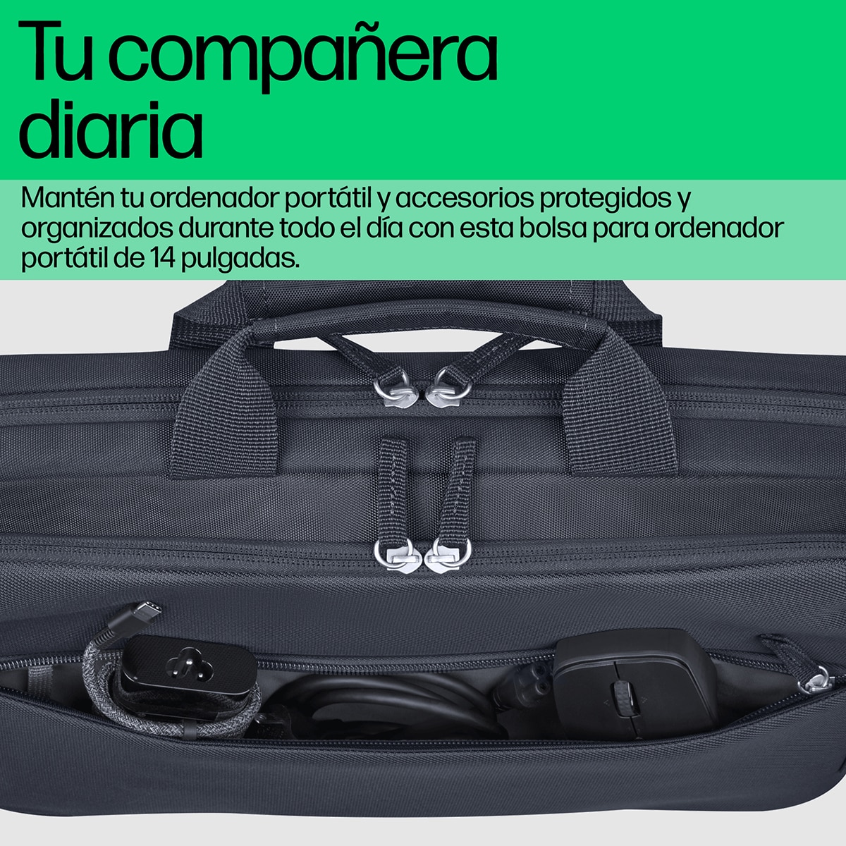Maletín gris HP de uso diario para portátiles hasta 14" Gris-5