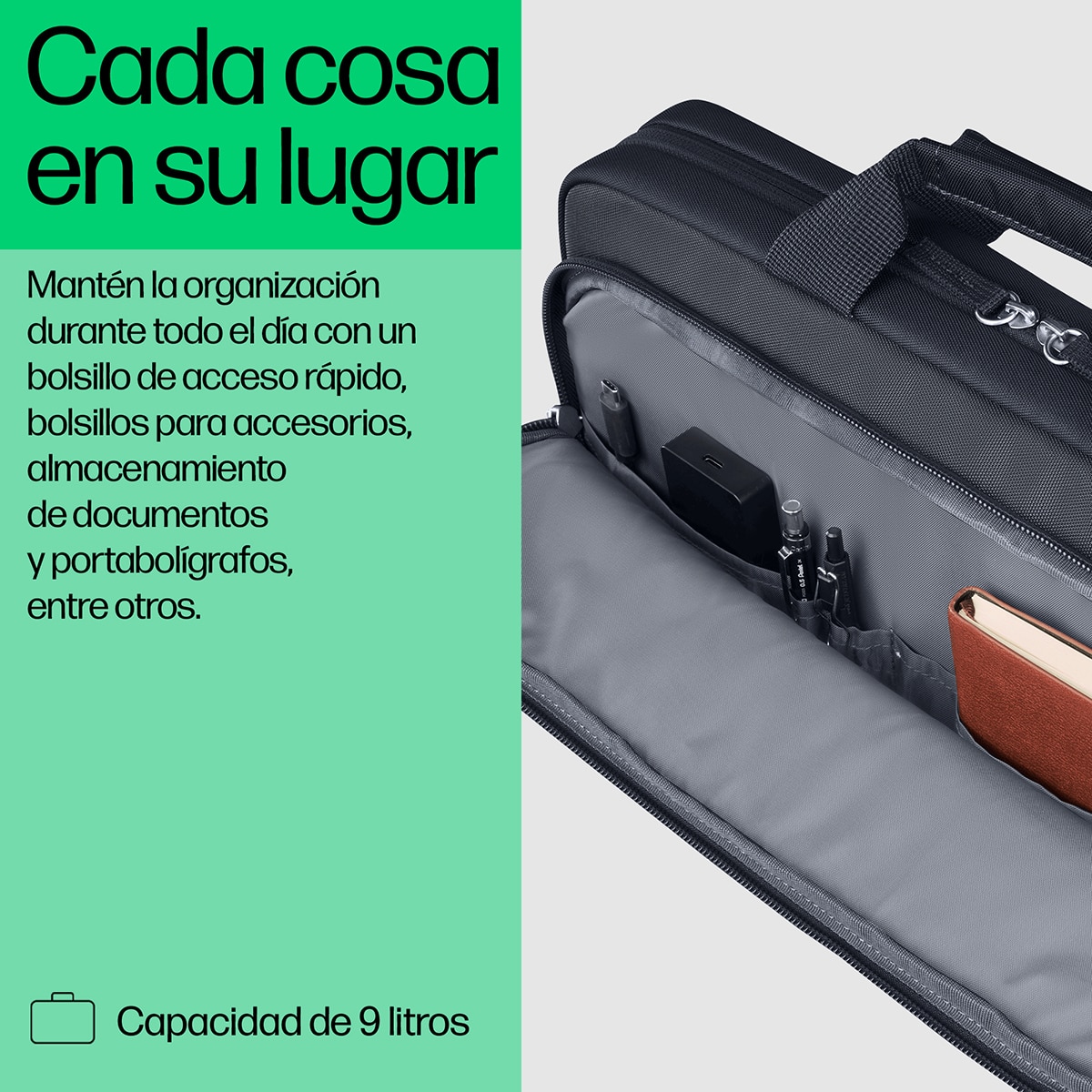 Maletín gris HP de uso diario para portátiles hasta 14" Gris-6