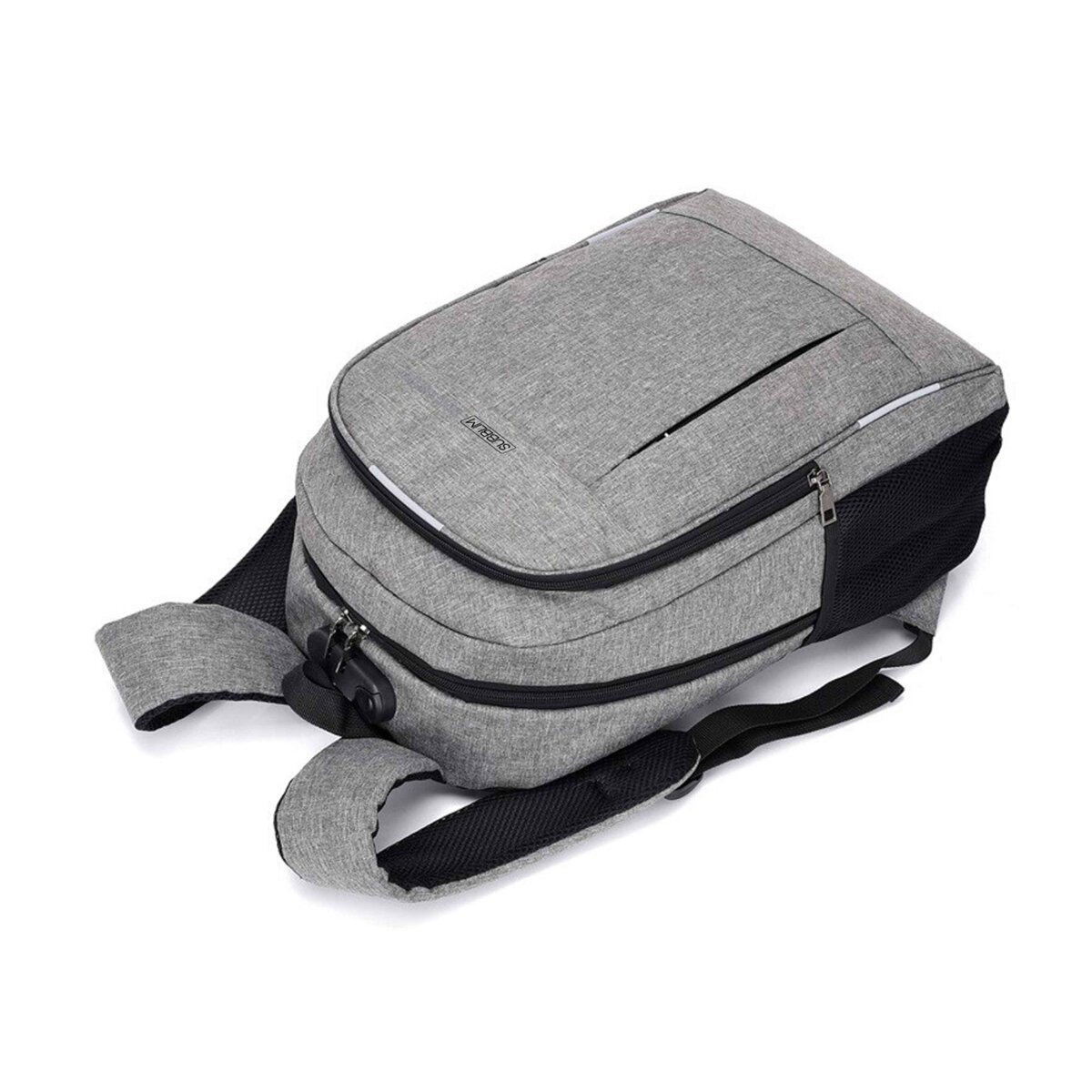 Mochila gris Subblim Urban Lock para portátiles hasta 16" Gris-5