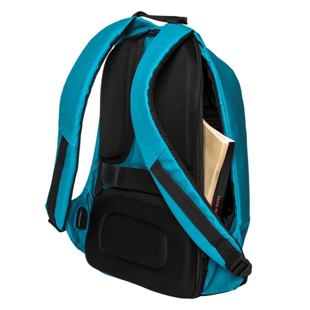 Mochila Antirrobo Impermeable Smile The Rock azul para portátiles hasta 16" y con Puerto USB Azul-3