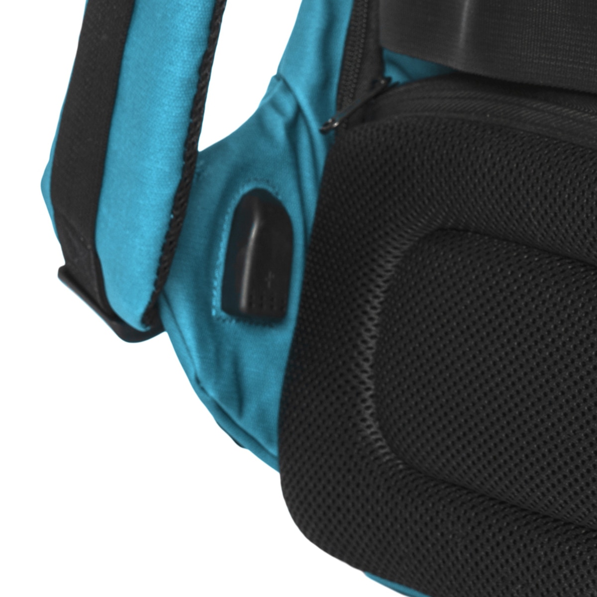 Mochila Antirrobo Impermeable Smile The Rock azul para portátiles hasta 16" y con Puerto USB Azul-6