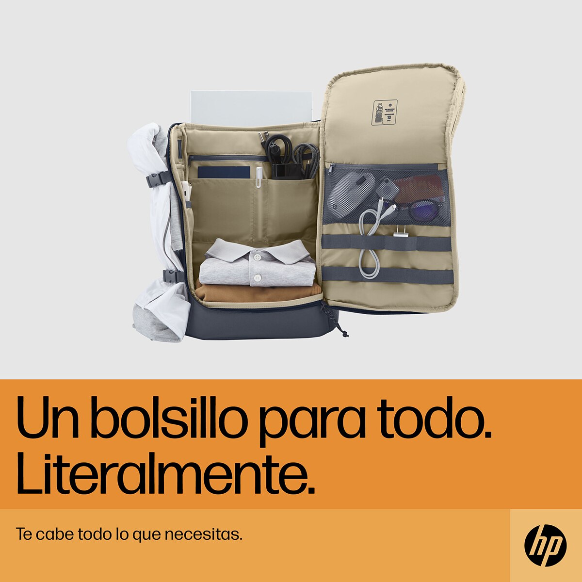 Mochila gris HP Travel 25L para portátiles hasta 15,6" - Gris oscuro Gris oscuro-6