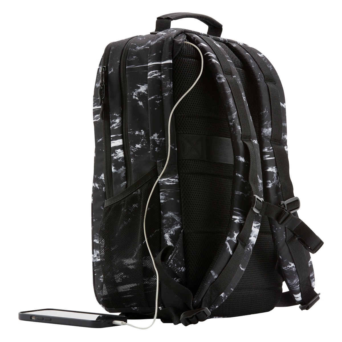 Mochila HP Campus XL Mármol para portátiles hasta 16" Negro / Blanco-6