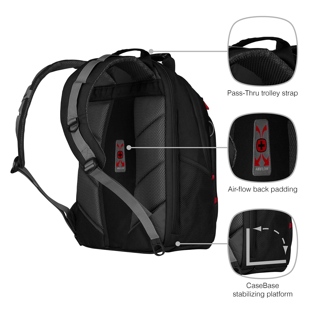 Mochila Wenger Legacy negra para portátiles de 16" Negro-12