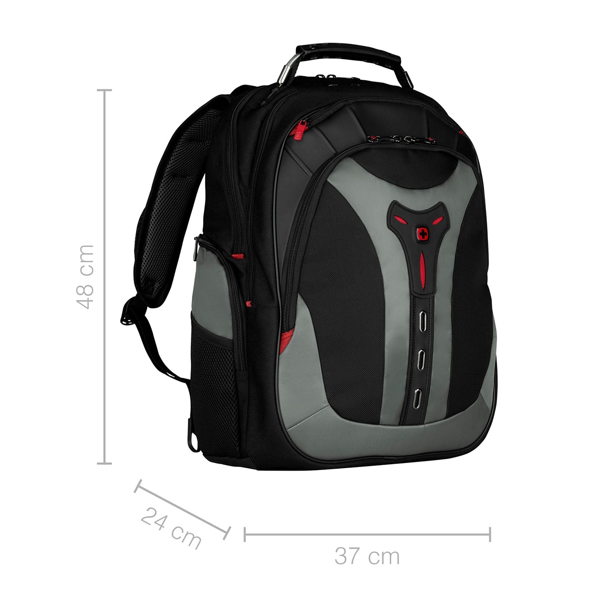 Mochila Wenger Pegasus negra para portátiles de 17" Negro / Gris-6