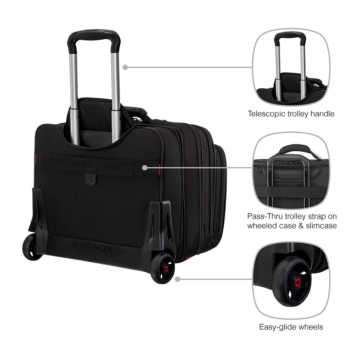 Mochila Wenger Pegasus negra para portátiles de 17" Negro / Gris-10