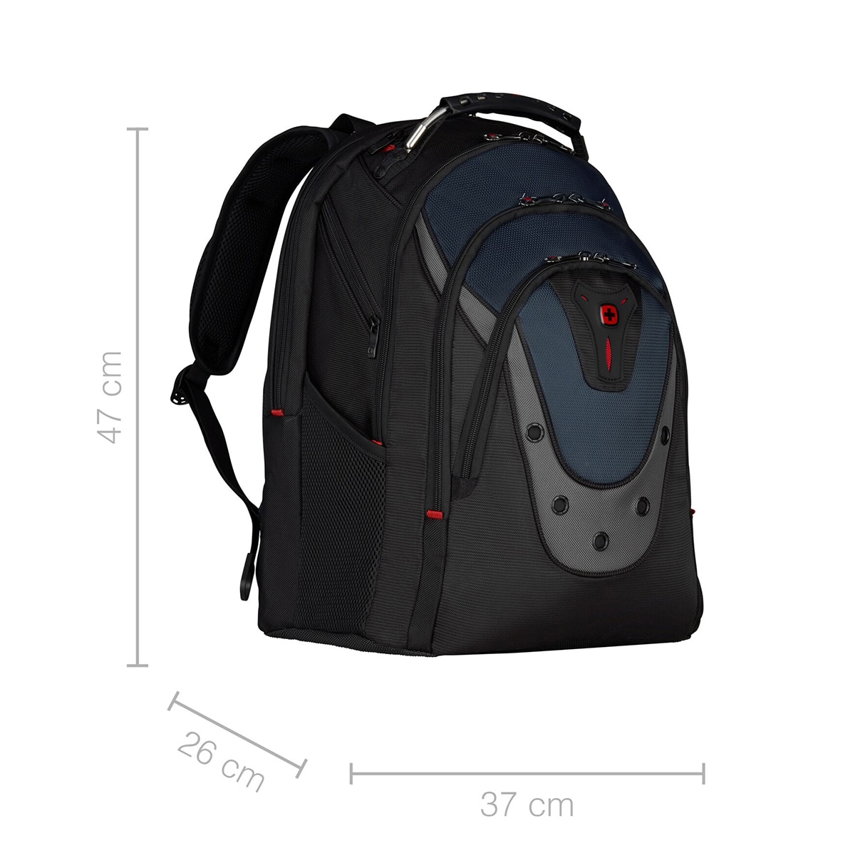Mochila Wenger Ibex negro/azul para portátiles de 17" Negro / Azul-8