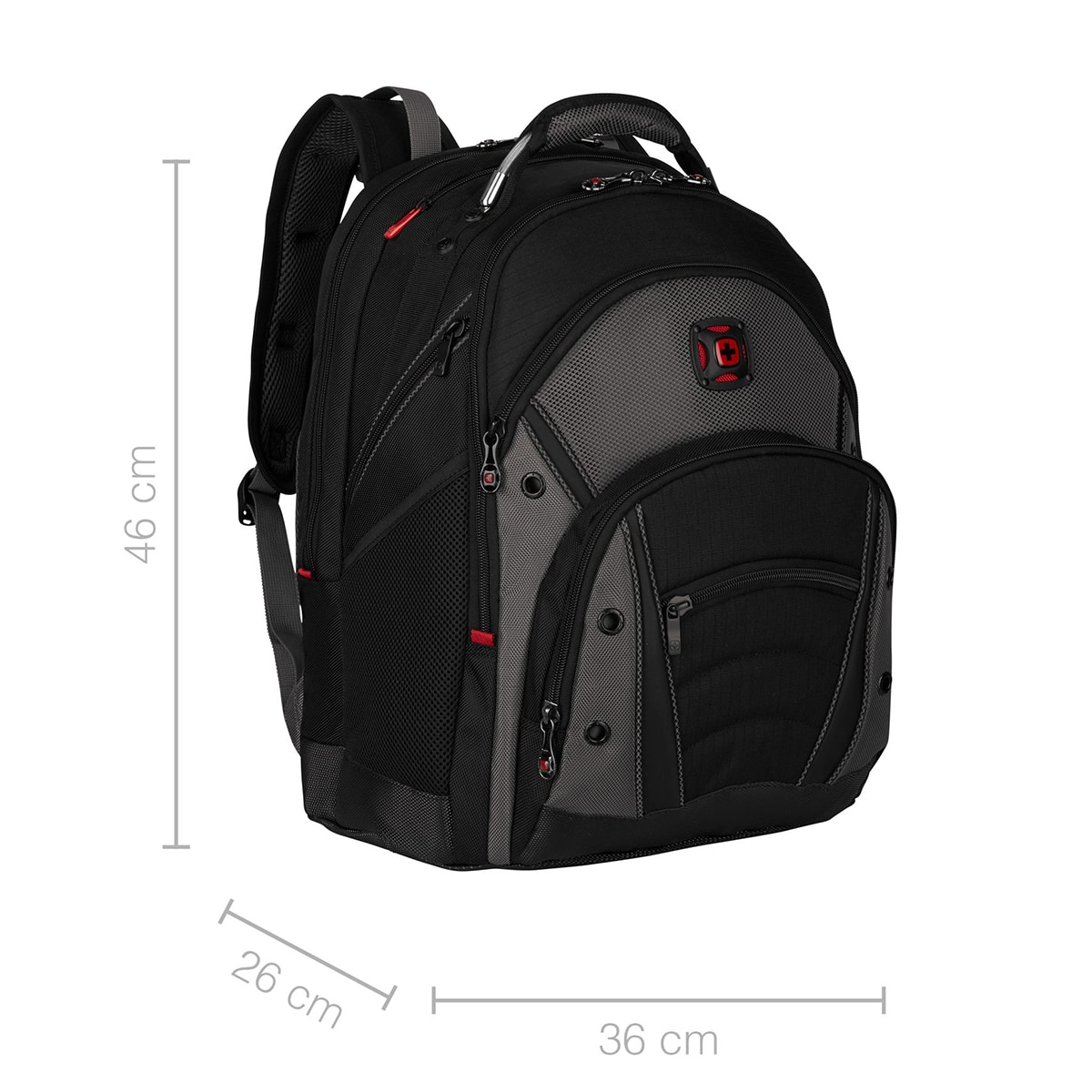 Mochila Wenger Sinergy negro/gris para portátiles de 16" Negro / Gris-7