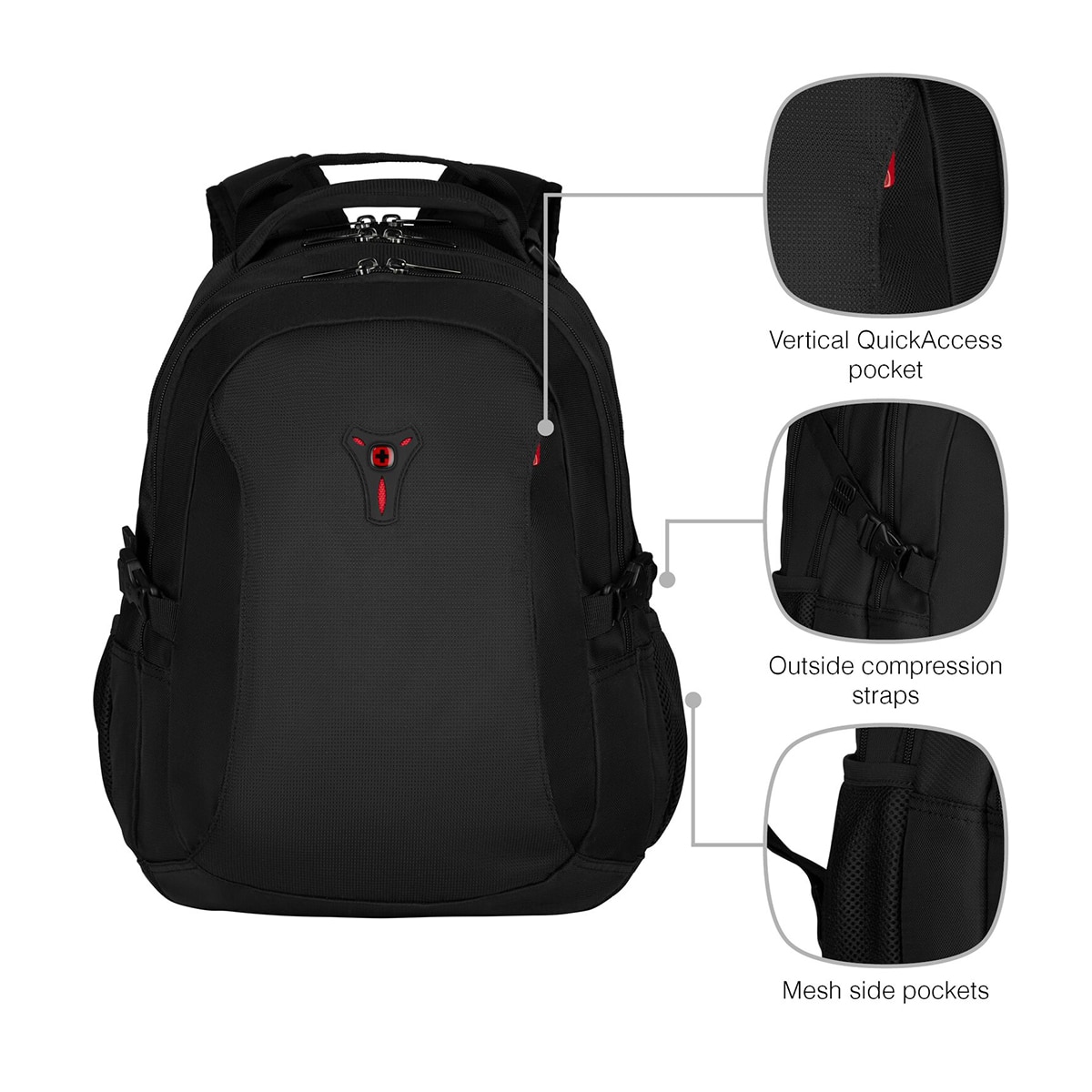 Mochila Wenger Sidebar negra para portátiles de 16" Negro-6