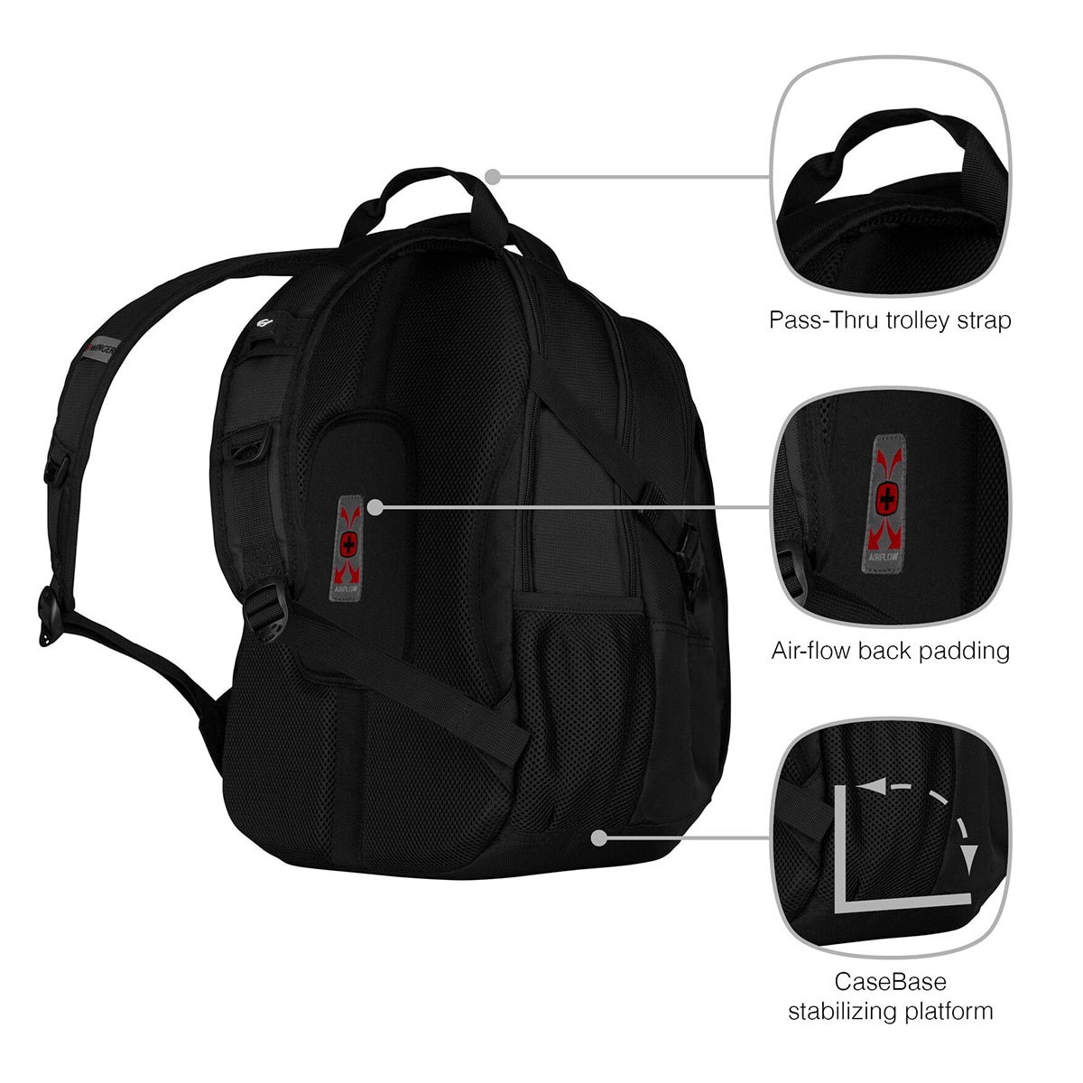 Mochila Wenger Sidebar negra para portátiles de 16" Negro-7