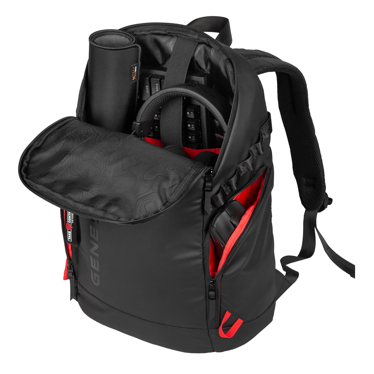 Mochila Gaming Genesis Pallad 420 negra para portátiles hasta 15,6" - Negro Negro-8