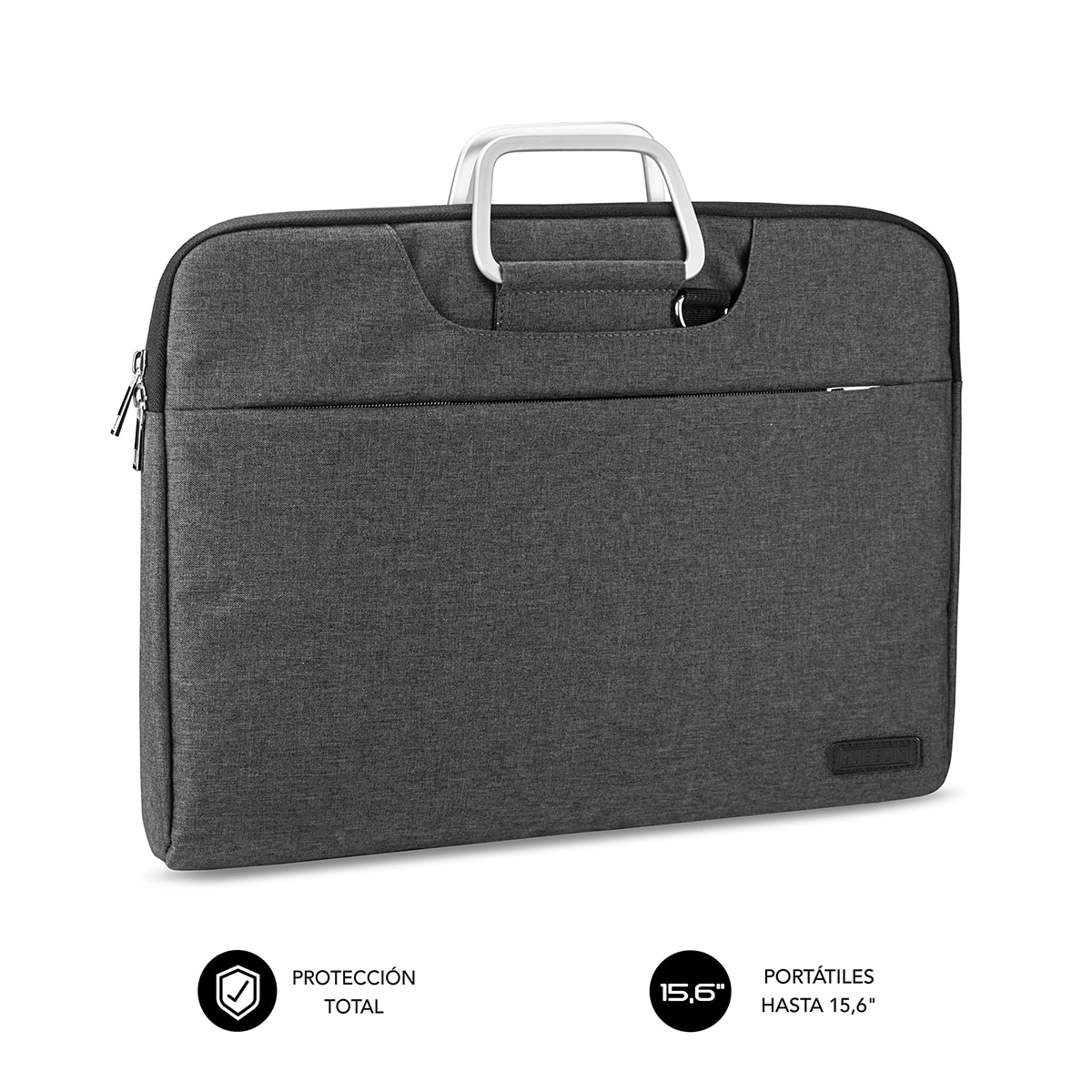 Funda gris Subblim Business Laptop Sleeve para portátiles hasta 15,6" Gris-2